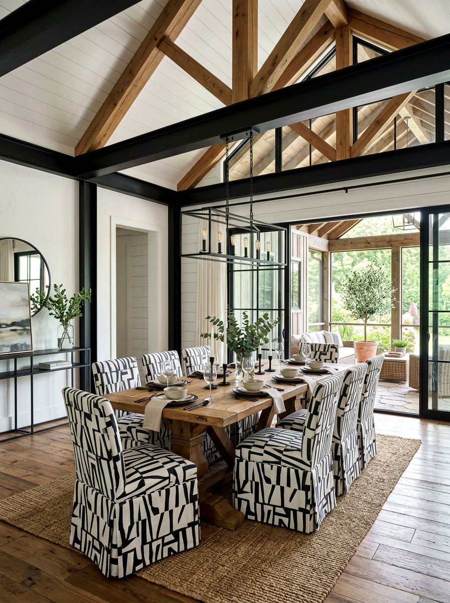 Modern Farmhouse Skirted Chair - 30 skirted dining chair ideas