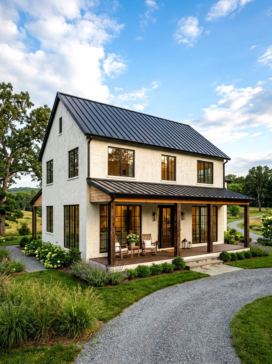 Modern Farmhouse Stucco Style - 30 stucco house exterior ideas