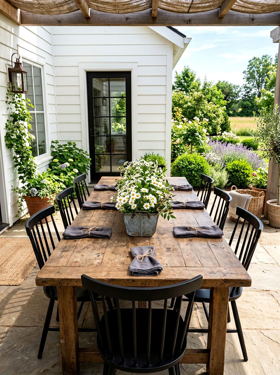 Modern Farmhouse Table - 30 summer table setting ideas
