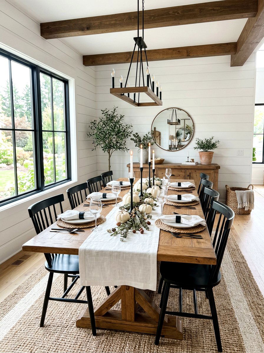 Modern Farmhouse Thanksgiving Table - 30 Thanksgiving table decor ideas