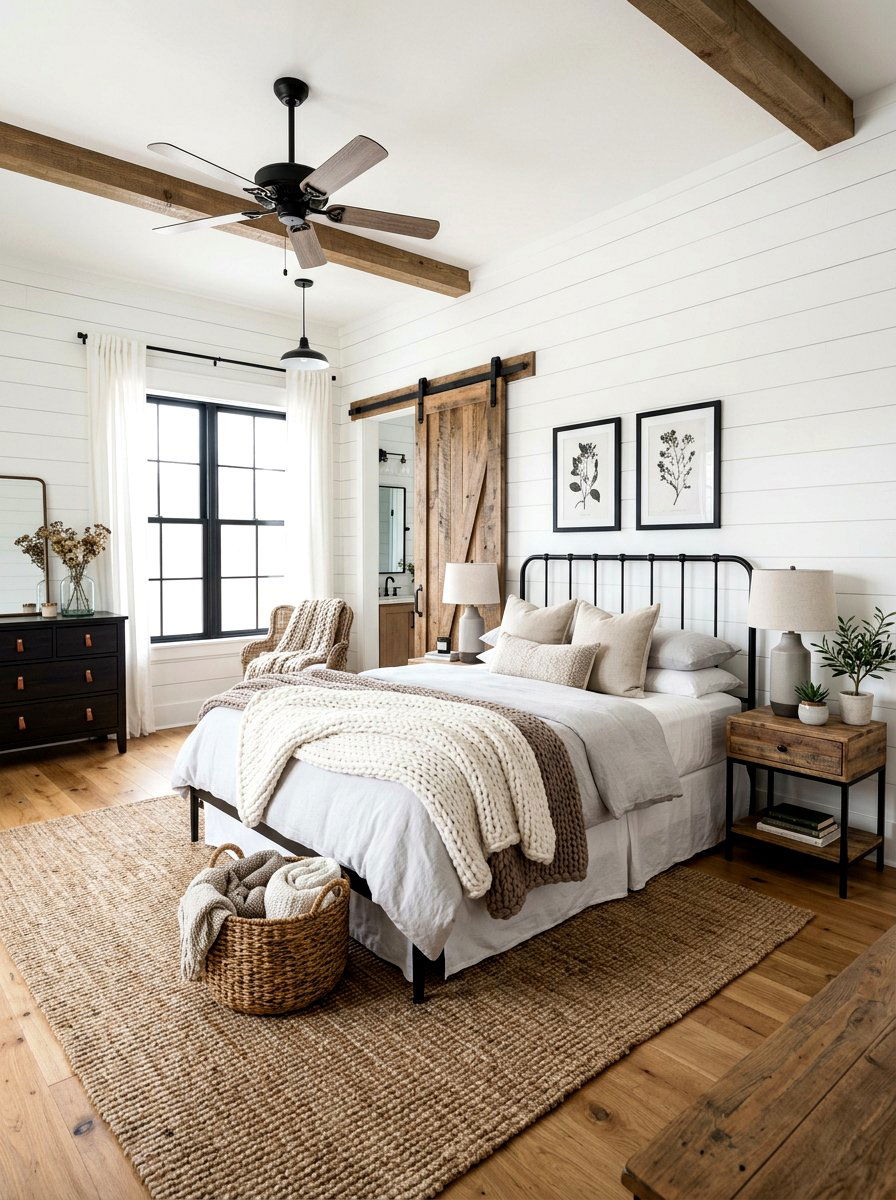 Modern Farmhouse Theme - 30 cozy bedroom ideas