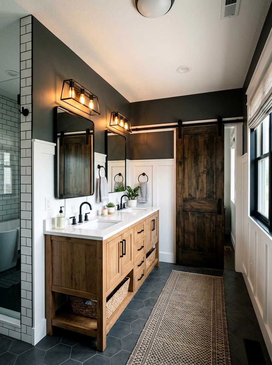 Modern Farmhouse Wainscoting Bathroom - 30 panel molding bathroom ideas