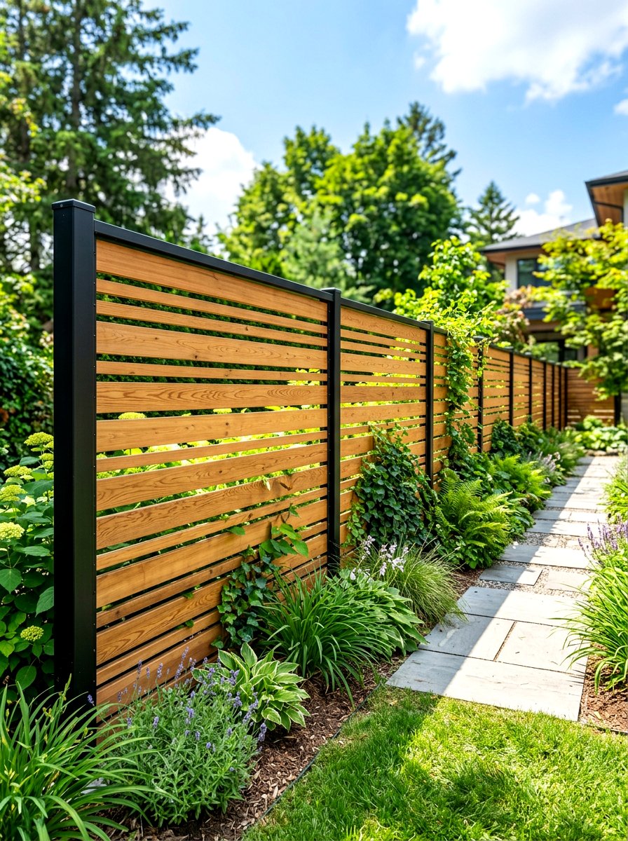 Modern Fence - 30 curb appeal ideas