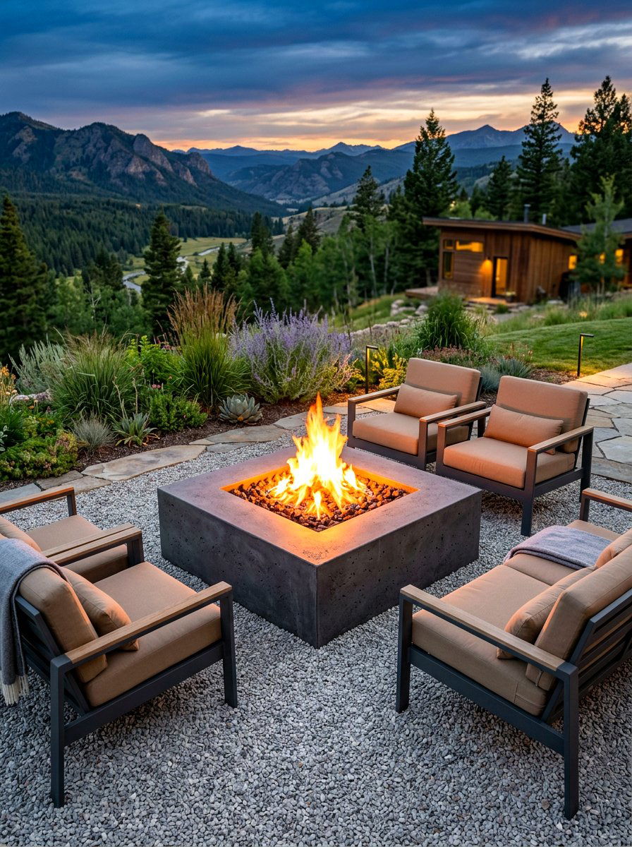Modern Fire Pit - 30 modern cottage garden ideas