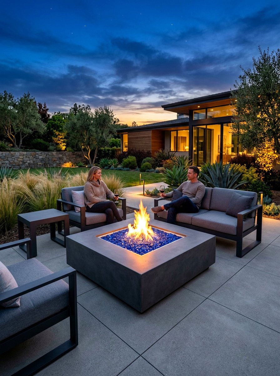 Modern Fire Pit - 30 modern landscaping ideas