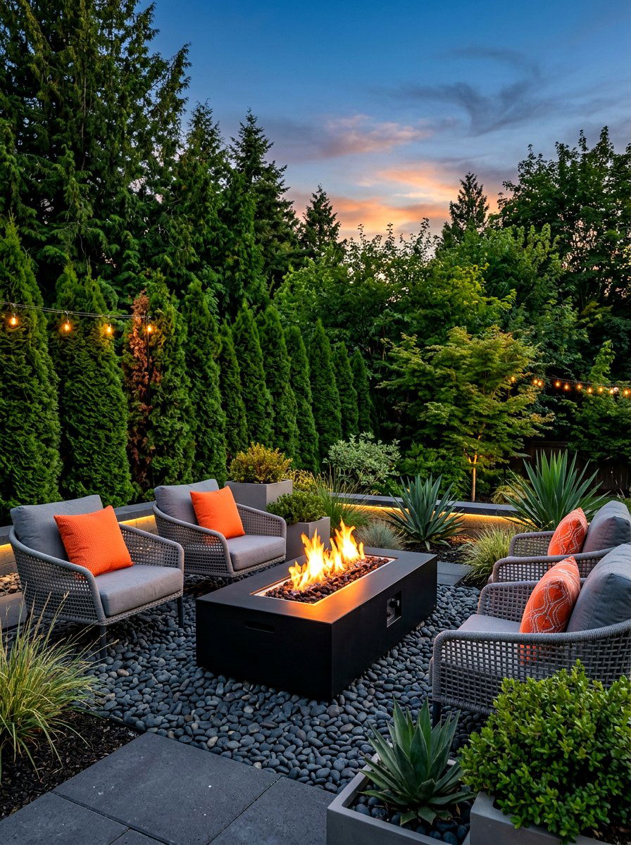 Modern Fire Pit Area - 30 modern patio ideas