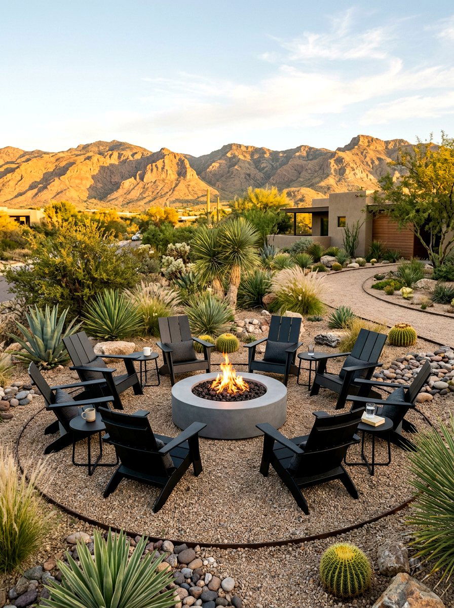 Modern Fire Pit Seating - 30 summer patio hosting ideas