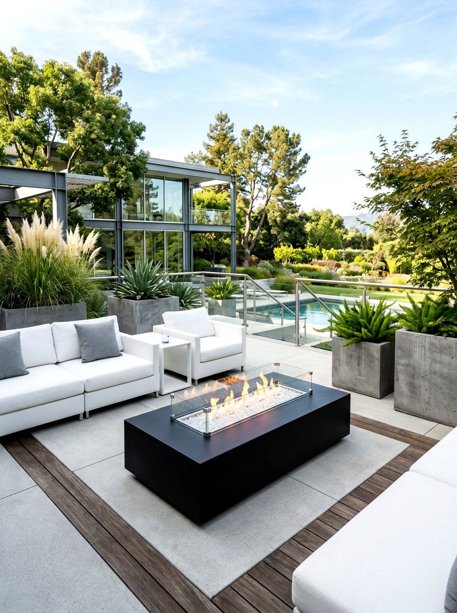 Modern Fire Table - 30 deck fire table ideas