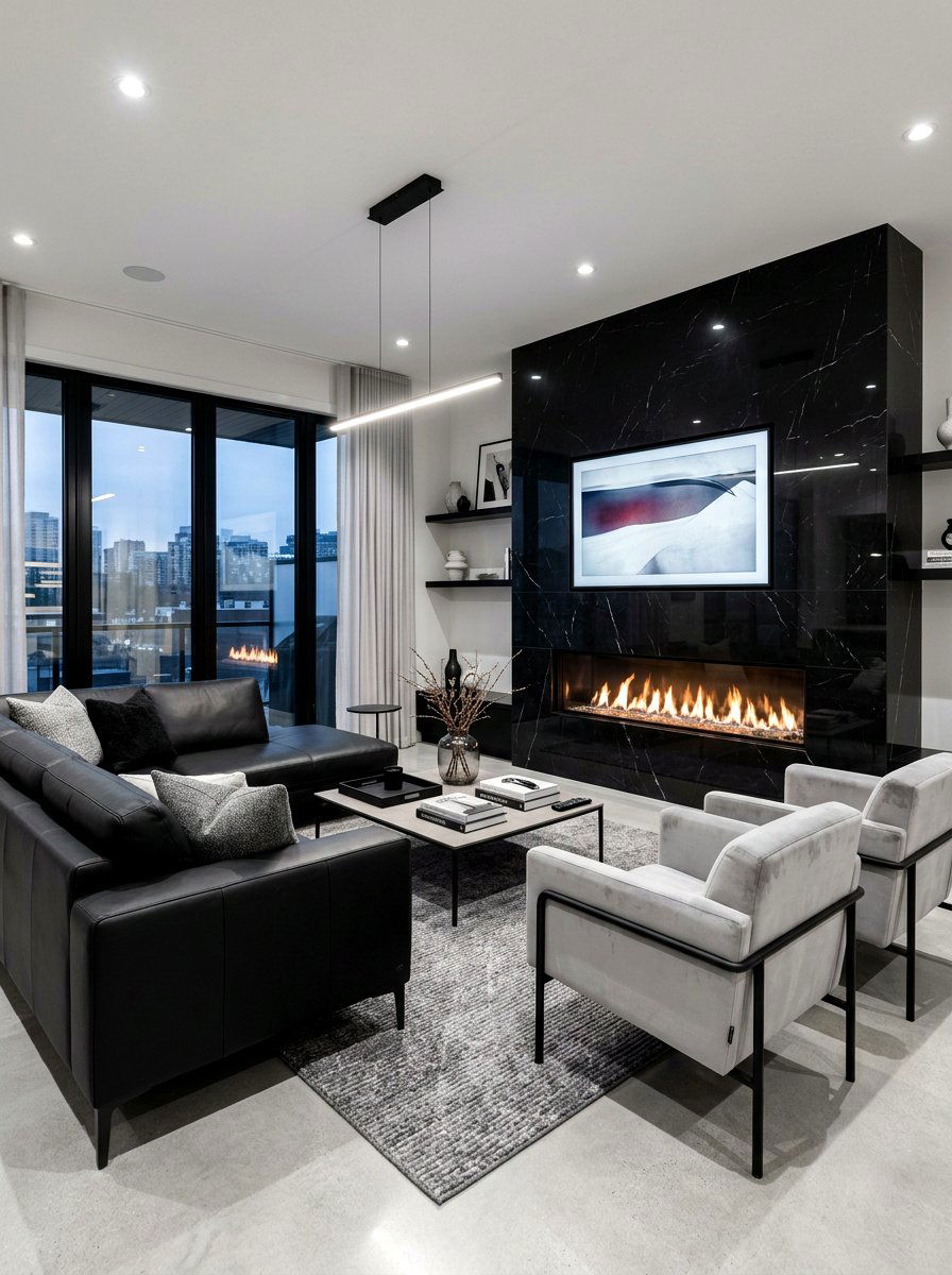 Modern Fireplace Living Room - 30 luxury living room ideas