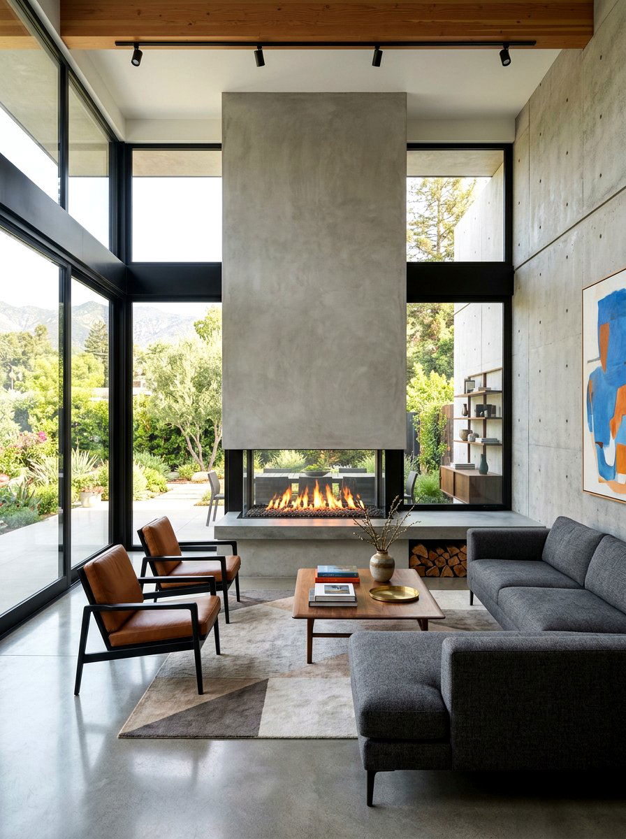 Modern Fireplace - 30 artful living room ideas