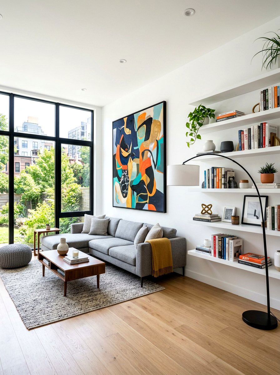 Modern Floating Bookshelves For Living Room - 30 book wall living room ideas