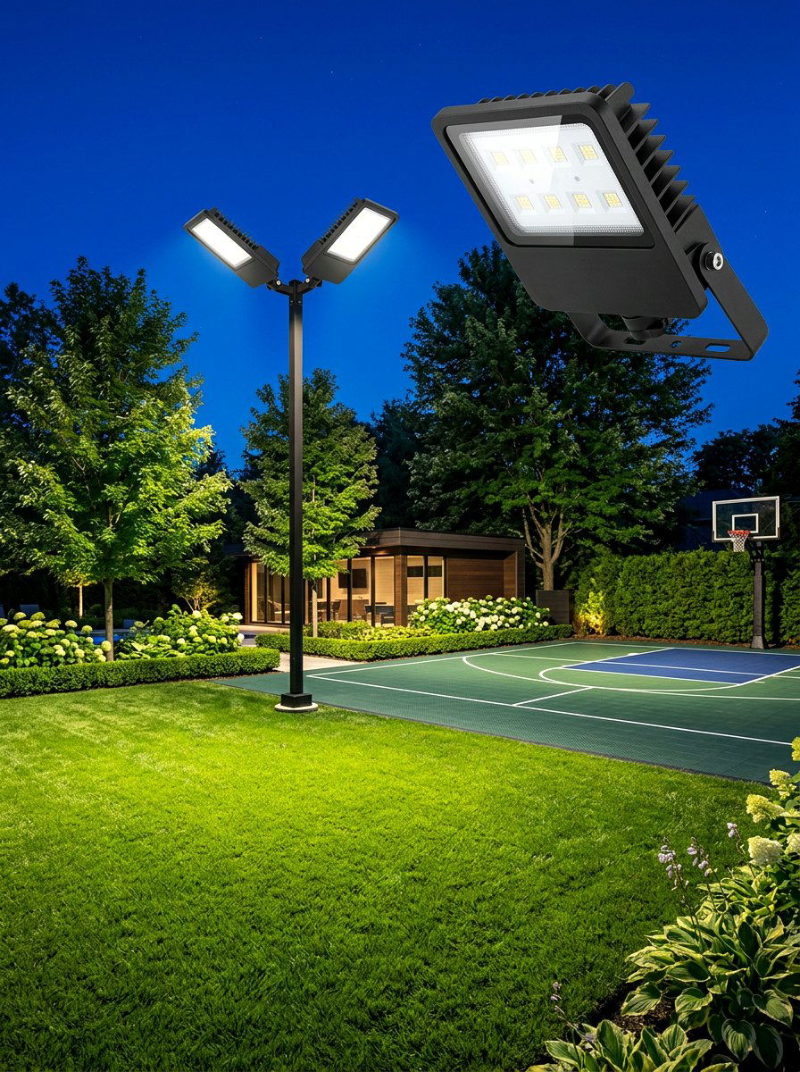 Modern Floodlights - 30 backyard lighting ideas