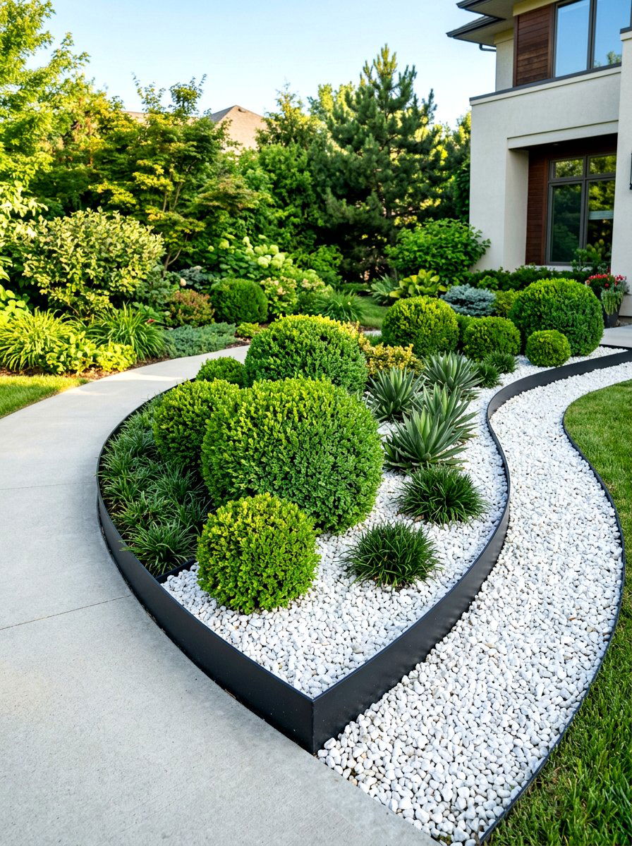 Modern Flower Bed - 30 backyard flower bed ideas