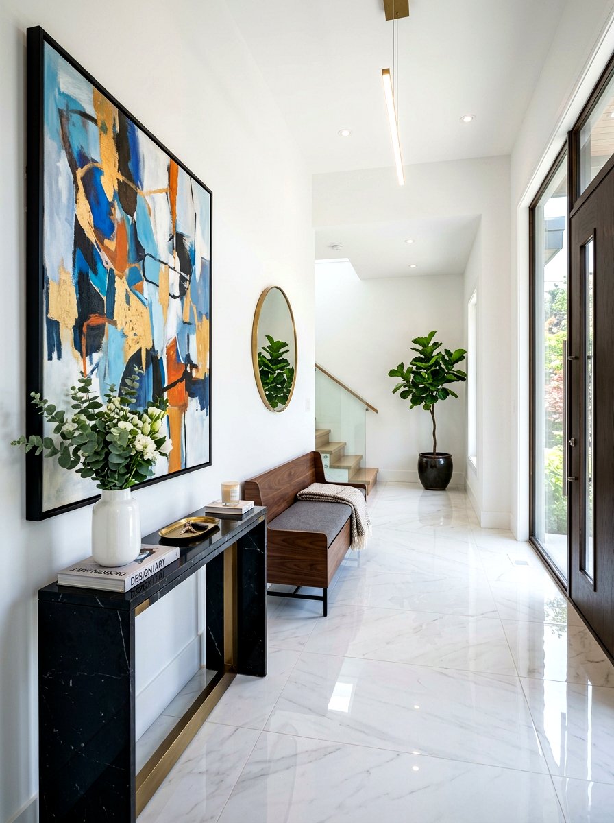 Modern Foyer Entryway Design - 30 holiday hosting room ideas