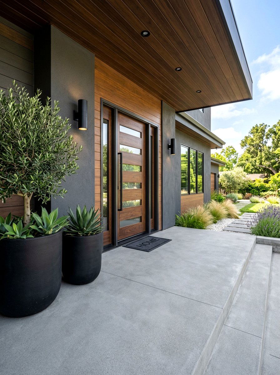 Modern Front Porch - 30 front porch entry ideas