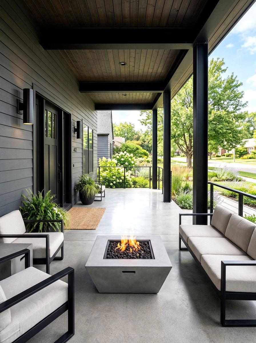 Modern Front Porch - 30 charming front porch ideas aesthetic