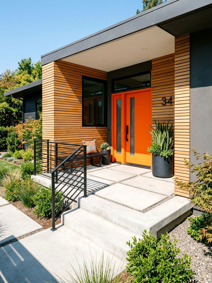 Modern Front Porch - 30 curb appeal front porch ideas