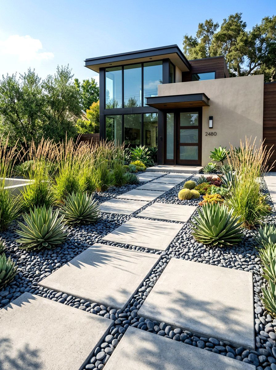 Modern Front Yard - 30 front yard ideas