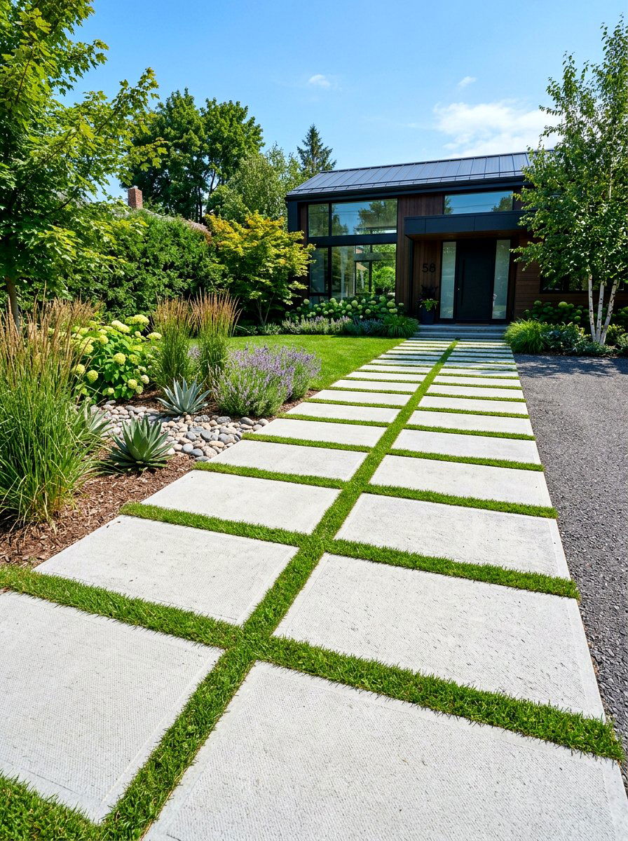 Modern Front Yard Pavers - 30 simple front yard ideas