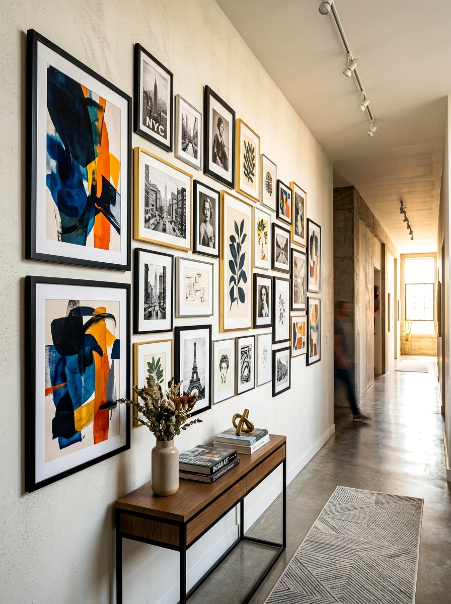 Modern Gallery Wall - 30 editorial apartment decor ideas