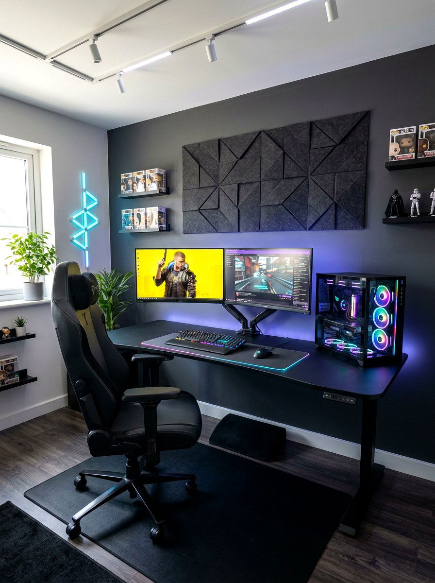 Modern Gaming Setup - 30 game room ideas
