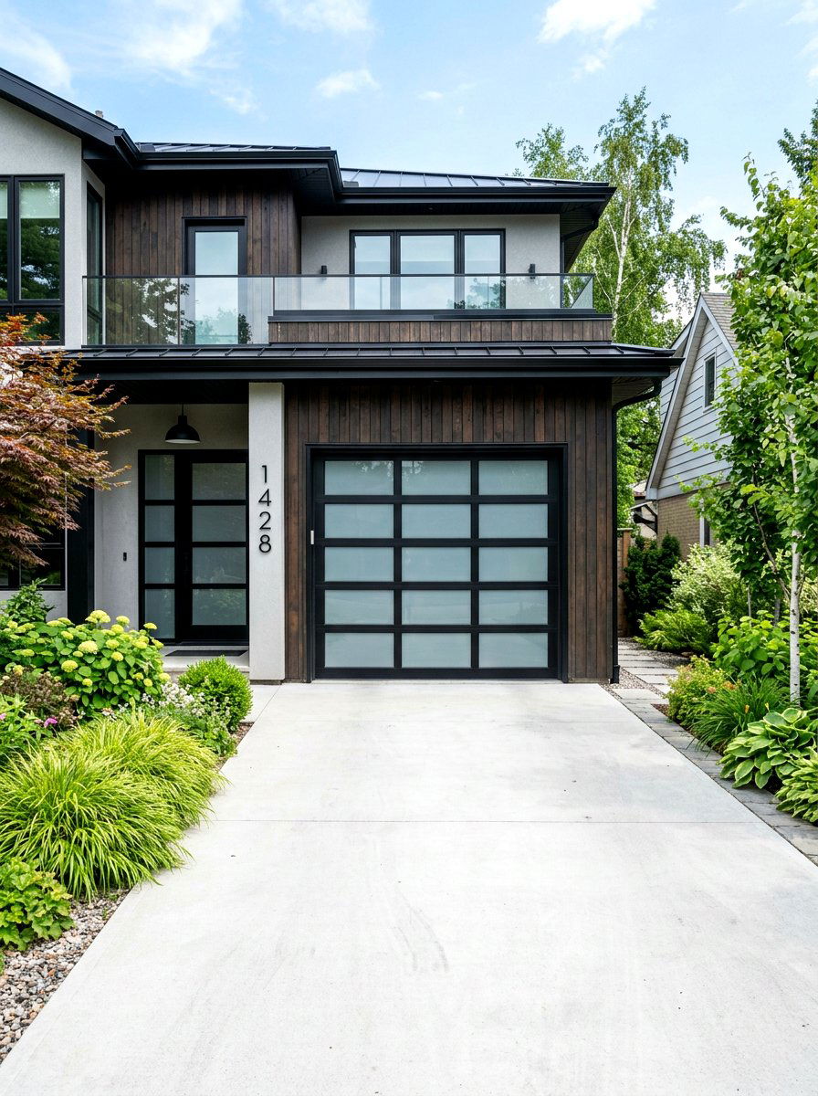 Modern Garage Door - 30 front facade makeover ideas