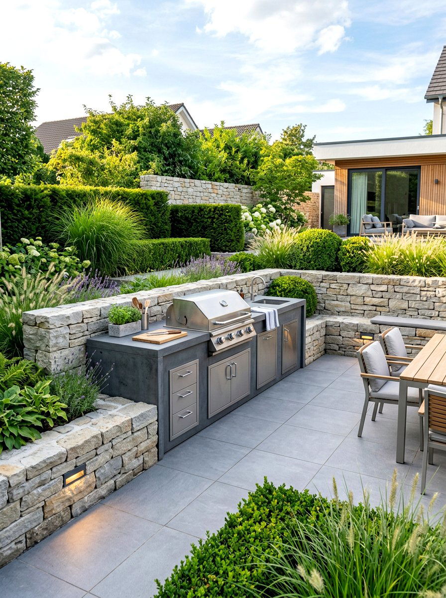 Modern Garden BBQ - 30 bbq area ideas