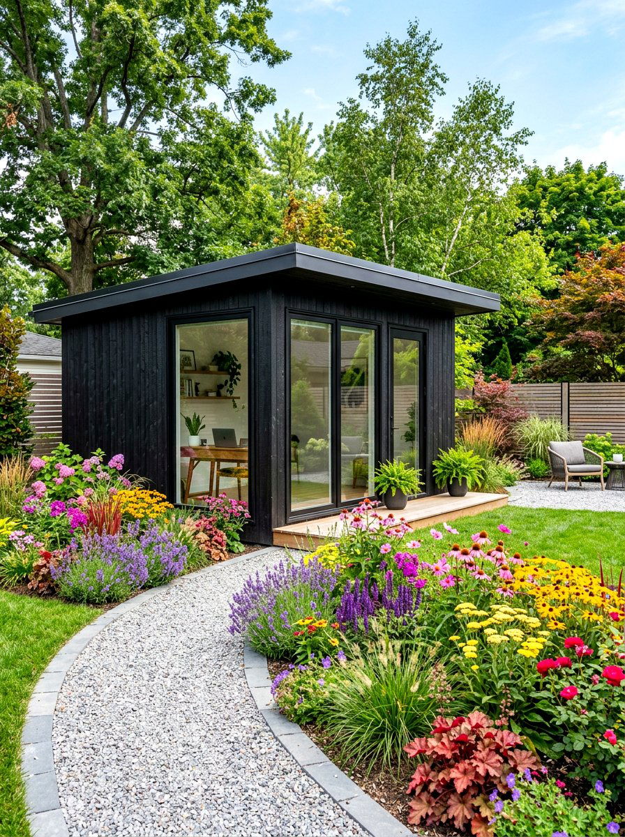 Modern Garden Shed - 30 Pinterest backyard makeover ideas