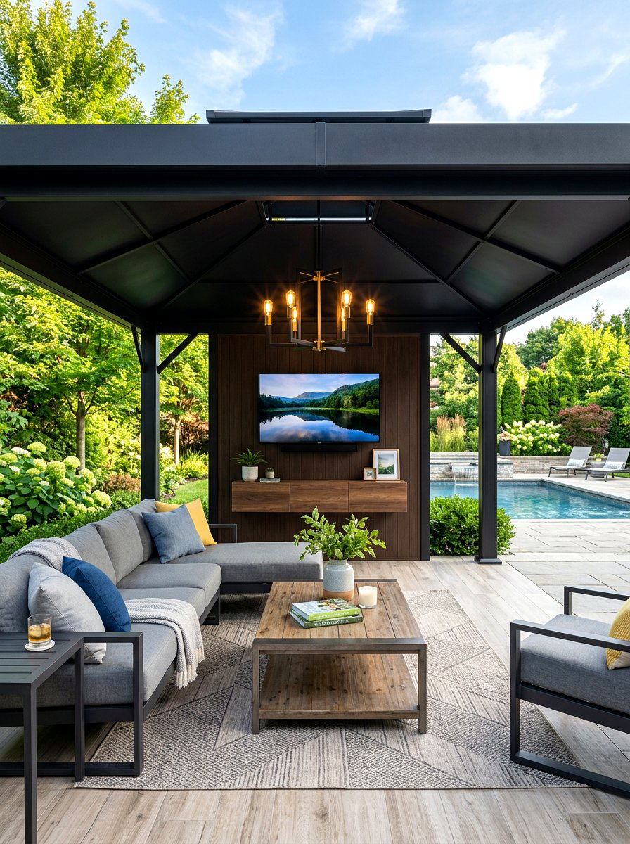 Modern Gazebo Lounge - 30 resort patio lounge ideas
