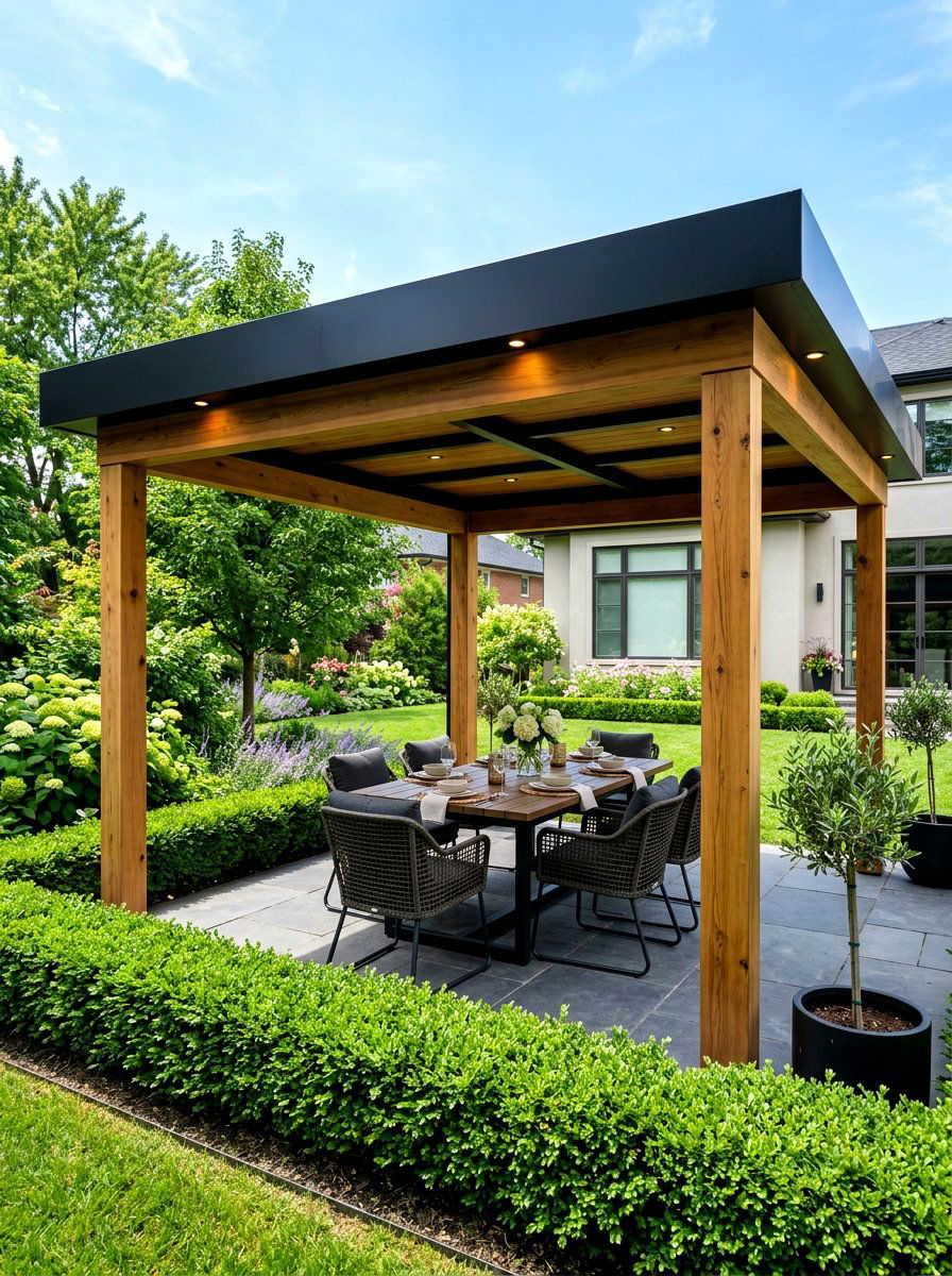 Modern Gazebo Outdoor Living - 30 private backyard oasis ideas