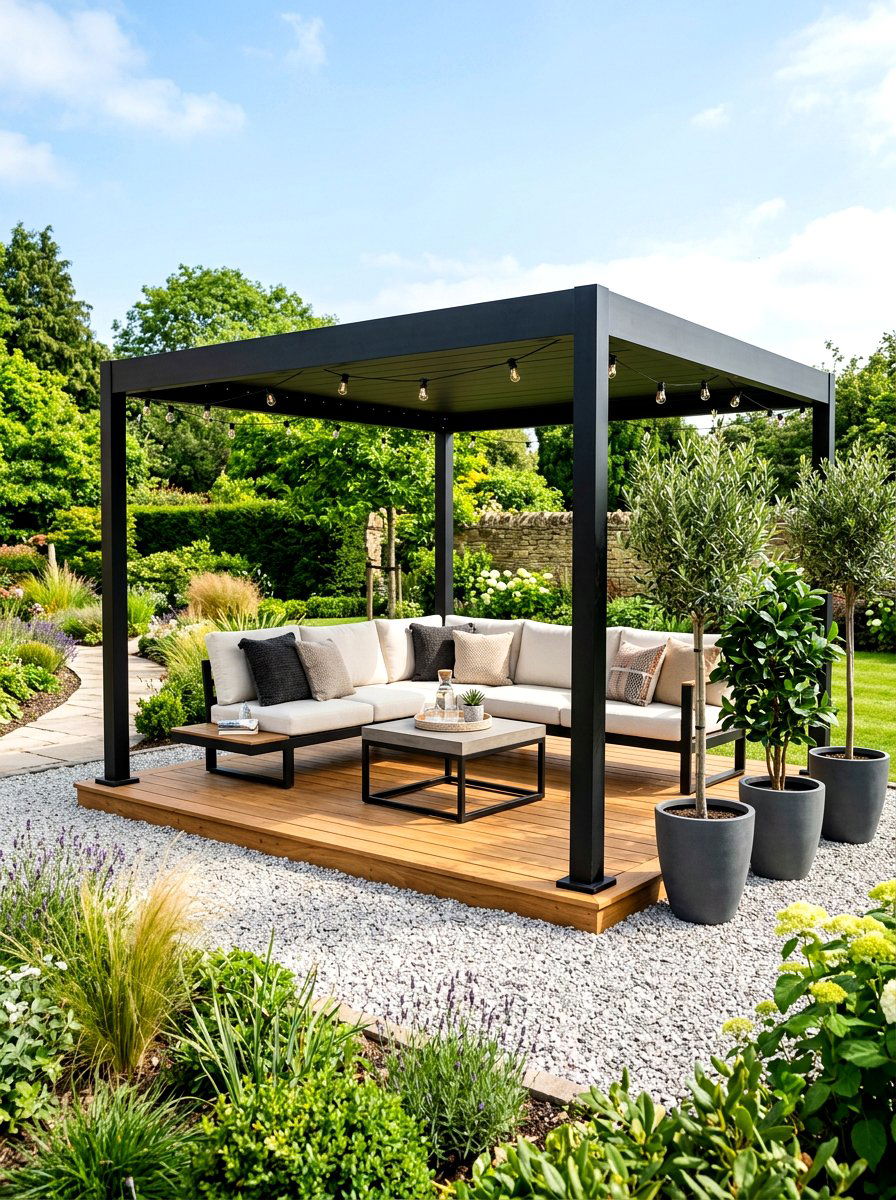 Modern Gazebo Setup - 30 no grass backyard luxury ideas