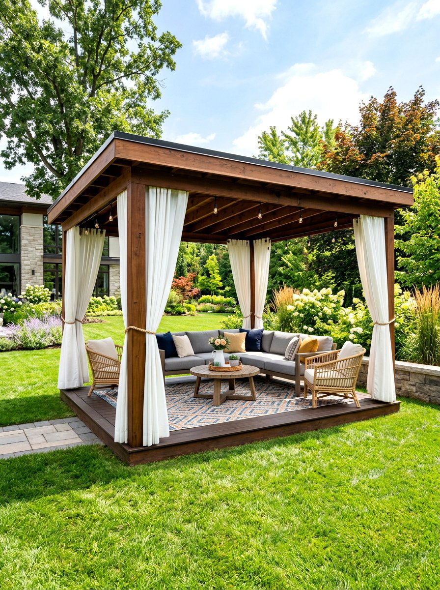 Modern Gazebo - 30 backyard retreat ideas
