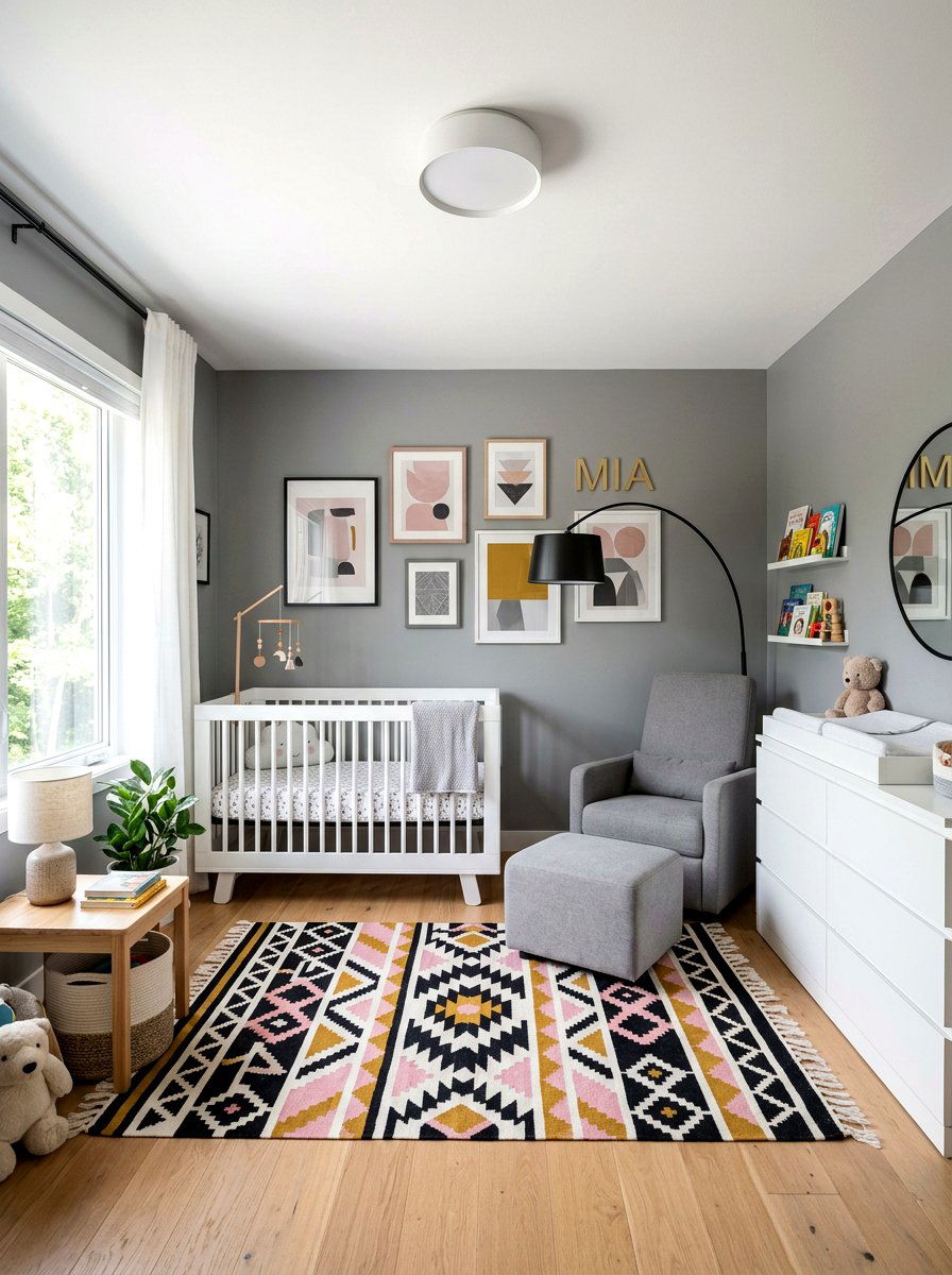 Modern Girl Nursery - 30 girl nursery ideas