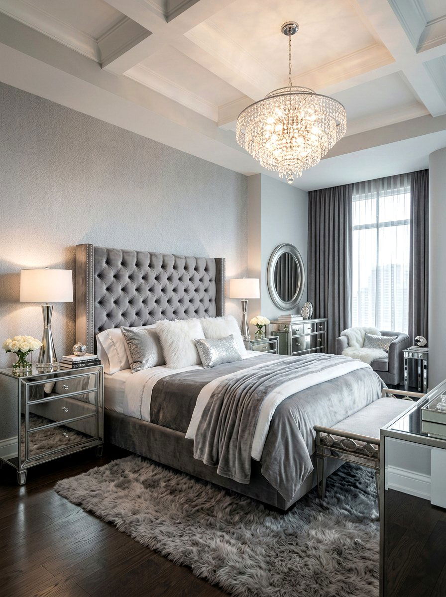 Modern Glam Bedroom - 30 dreamy girly bedroom ideas