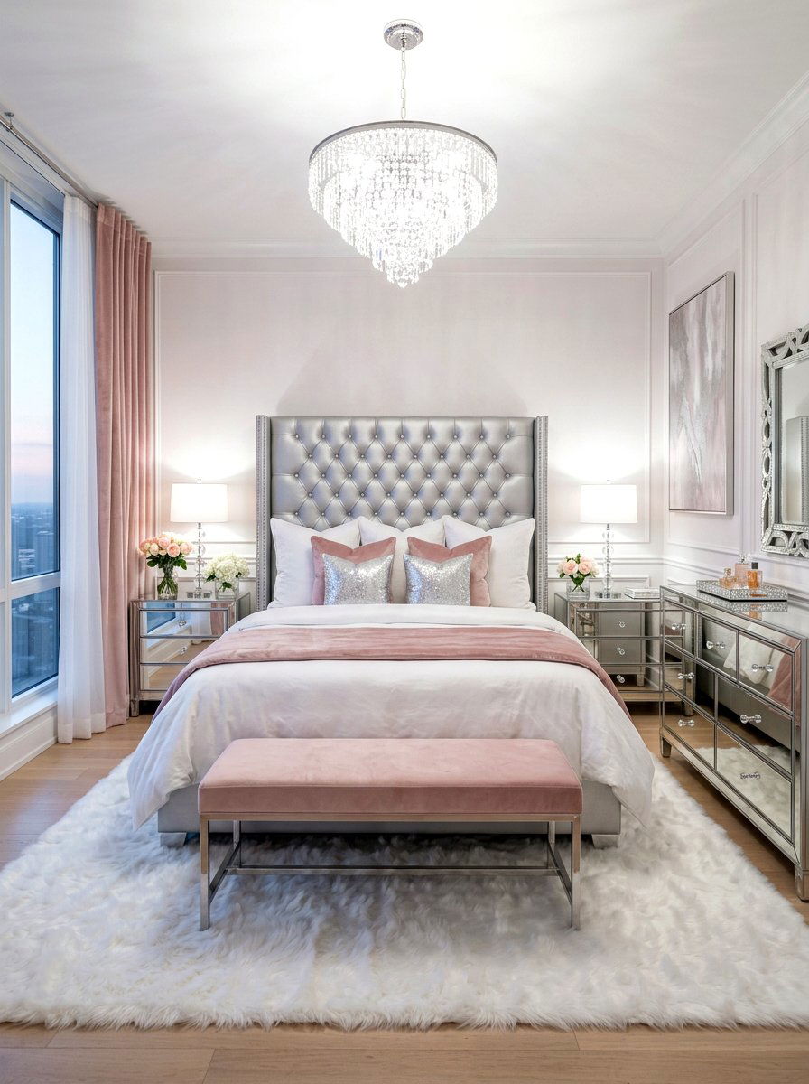 Modern Glam Bedroom - 30 aesthetic bedroom ideas