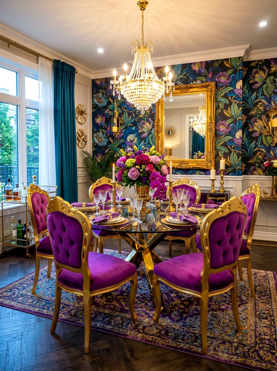 Modern Glam Dining Chairs - 30 upholstered dining chair ideas