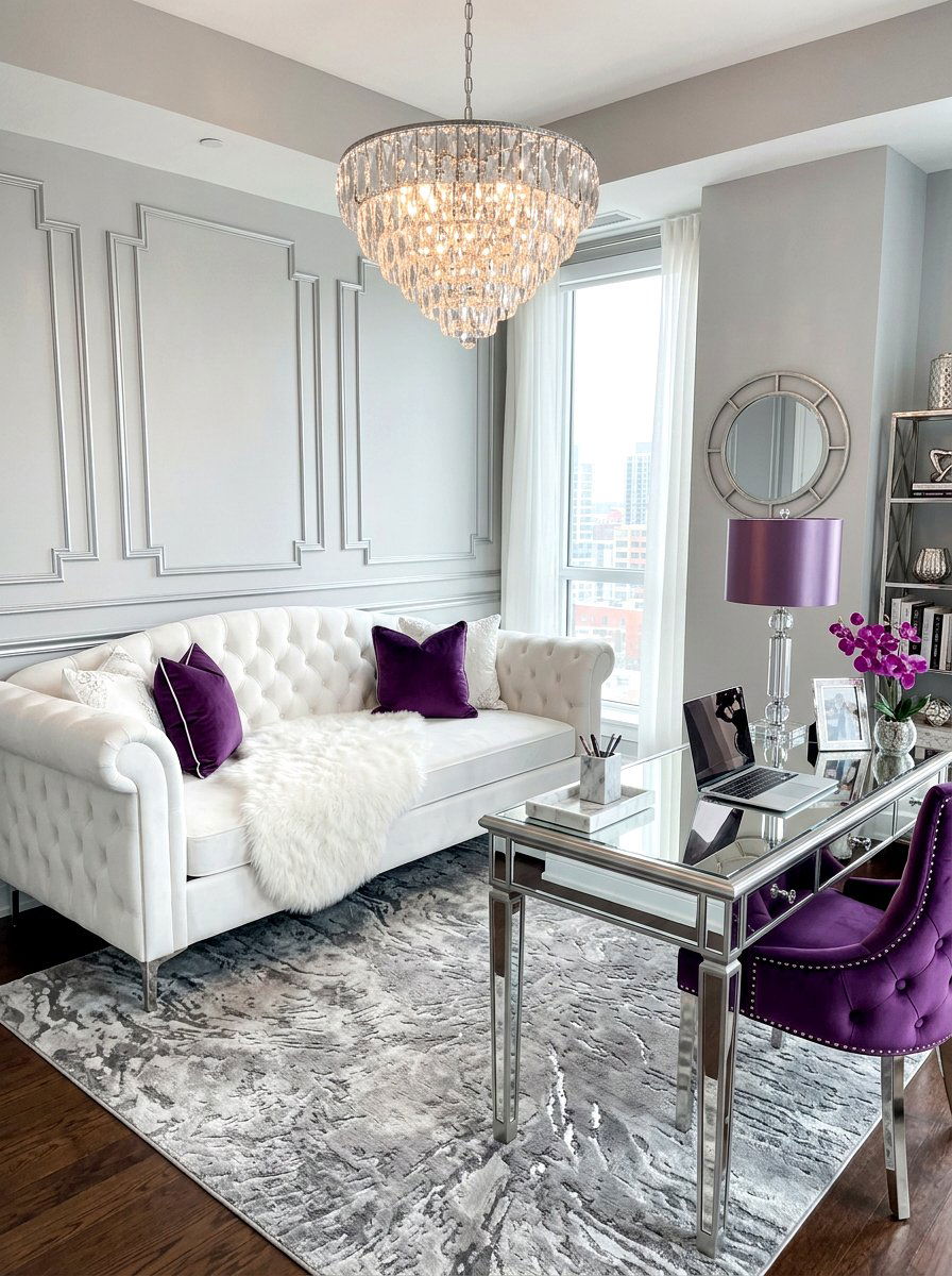 Modern Glam Office Daybed - 30 daybed office combo ideas