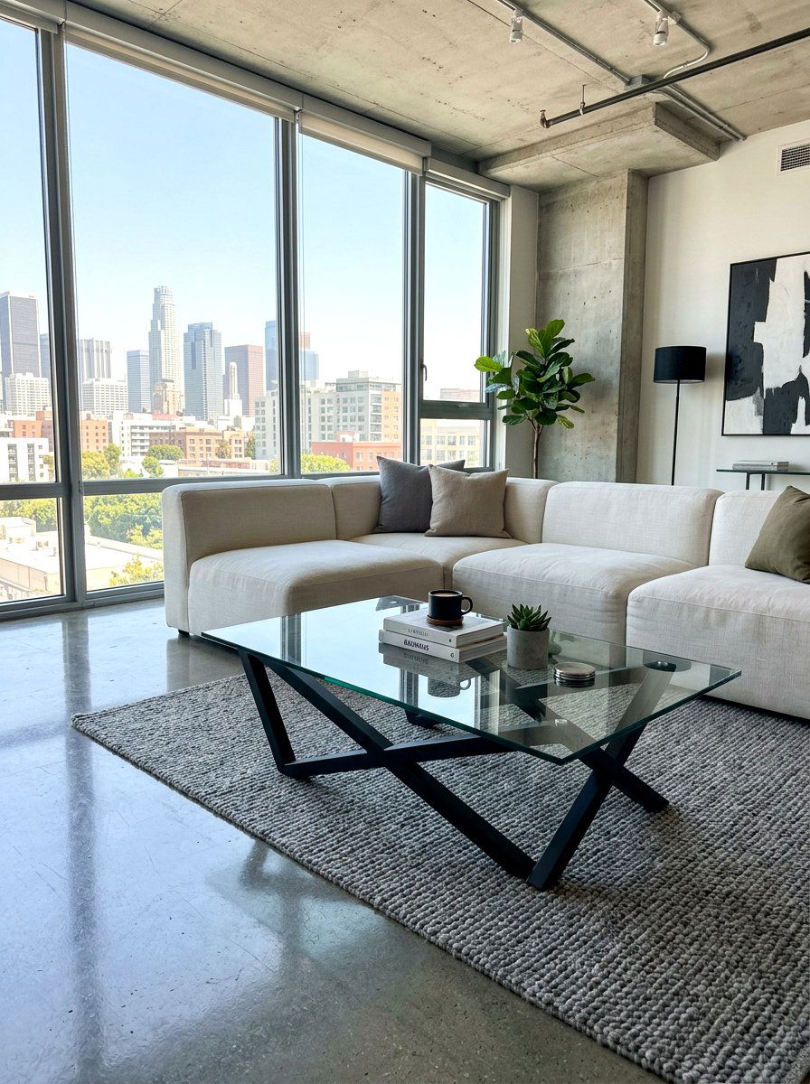 Modern Glass Coffee Table - 30 oversized coffee table ideas