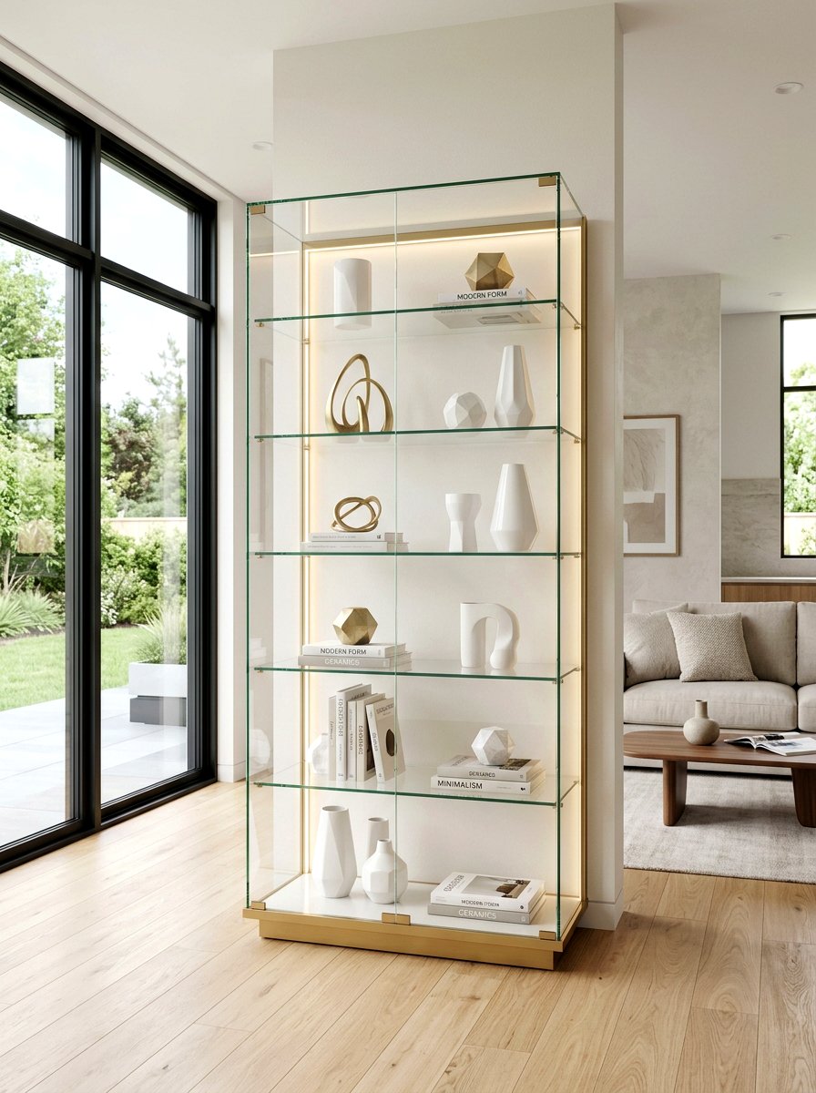 Modern Glass Curio Cabinet - 30 curio cabinet styling ideas