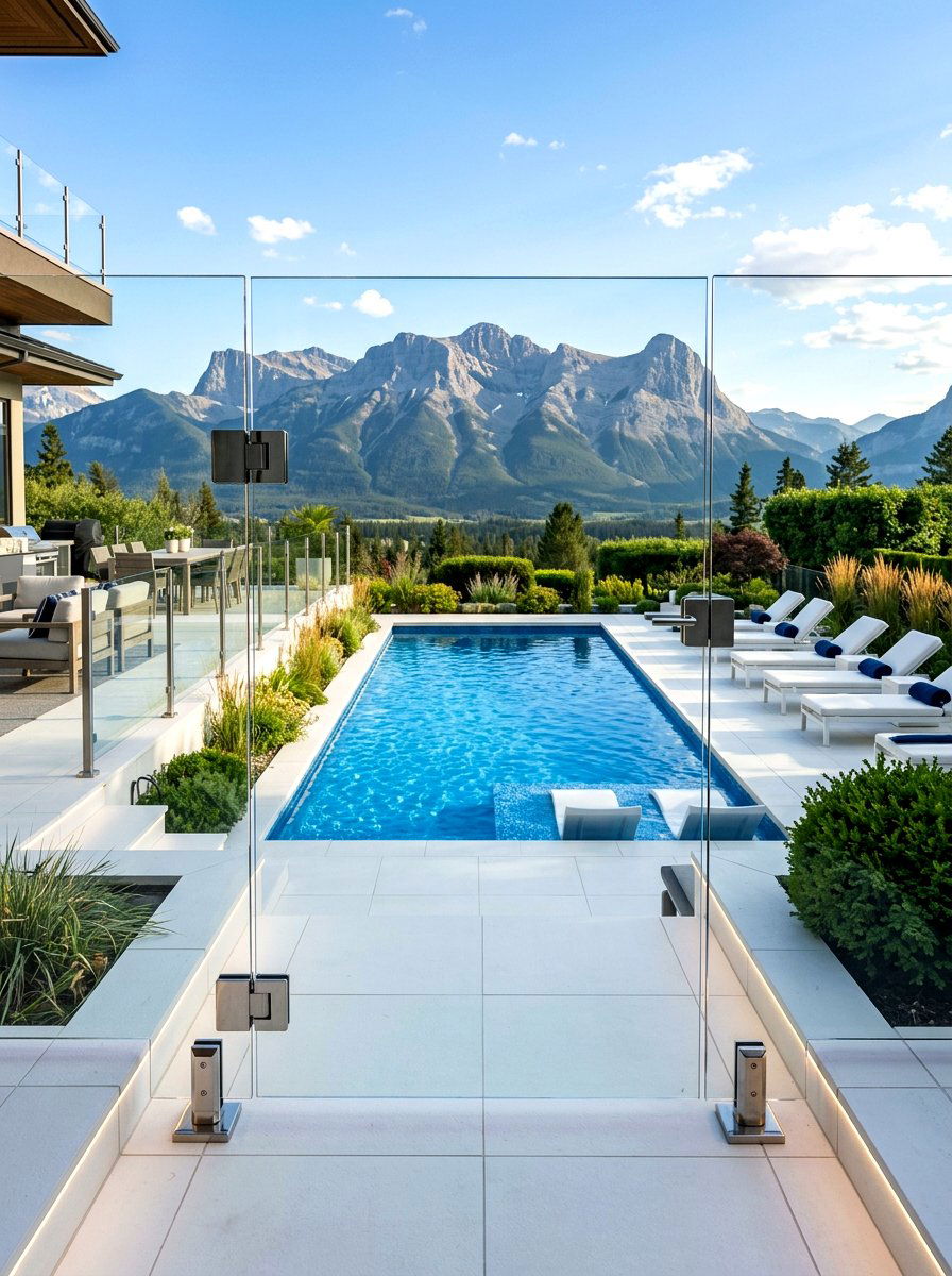 Modern Glass Deck Gate - 30 deck gate ideas