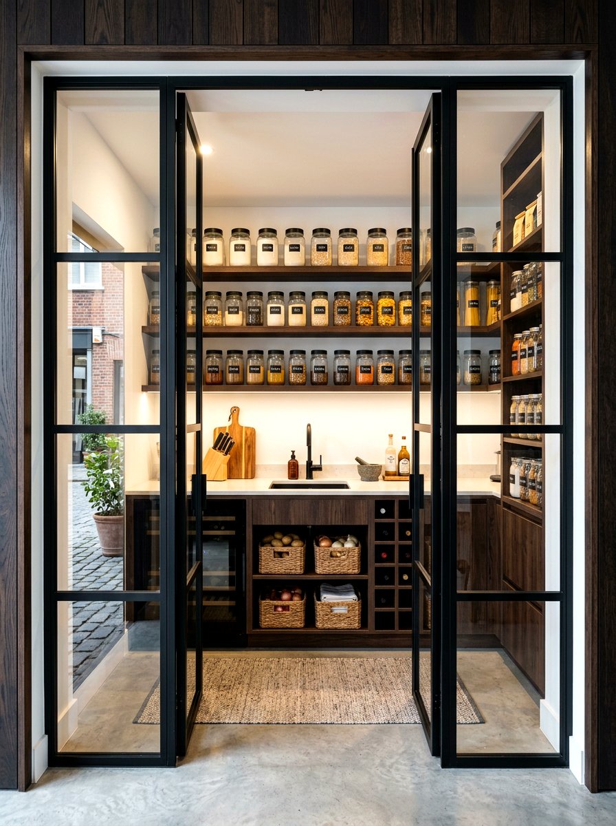 Modern Glass Door Scullery - 30 walk in scullery ideas