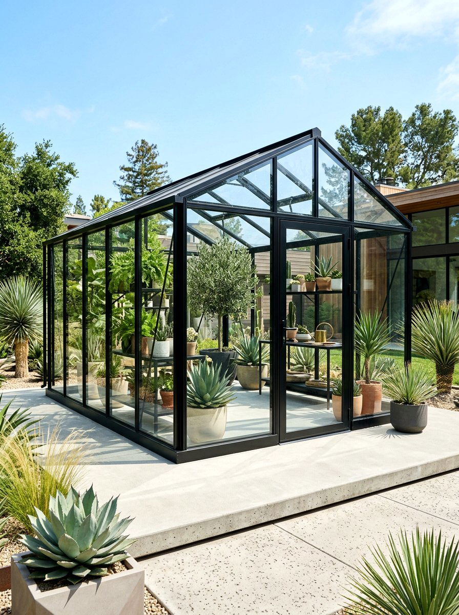 Modern Glass Greenhouse - 30 small greenhouse ideas