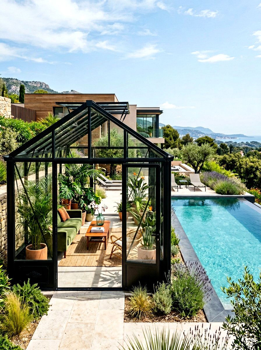 Modern Glass Greenhouse - 30 mini greenhouse ideas