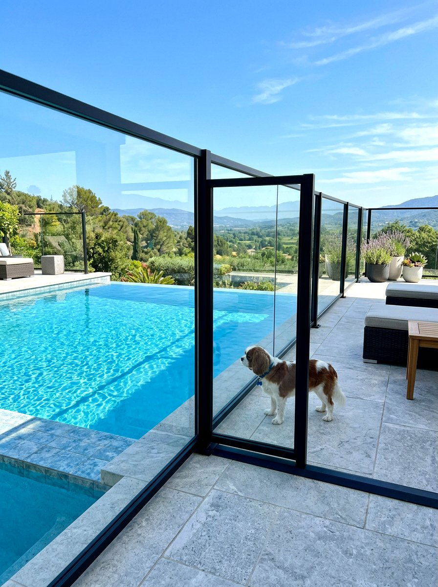 Modern Glass Panel Patio - 30 dog fence ideas