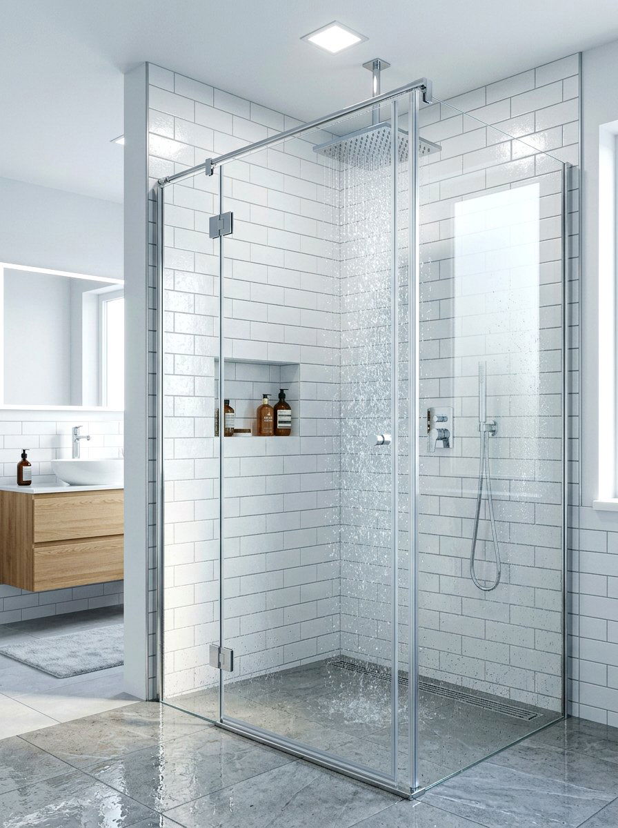 Modern Glass Rain Shower - 30 spa corner ideas