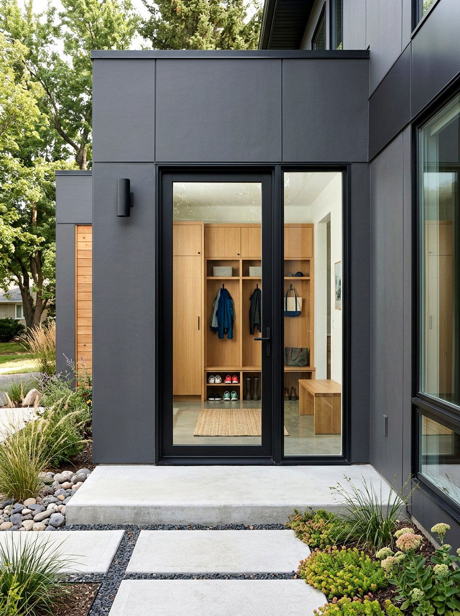 Modern Glass Side Door - 30 side entry curb appeal ideas