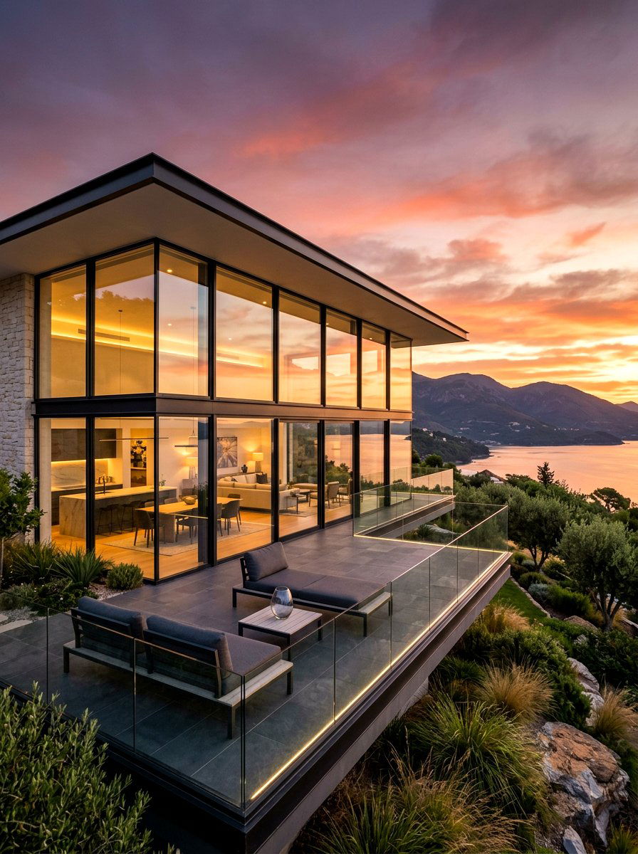 Modern Glass Villa - 30 villa exterior ideas