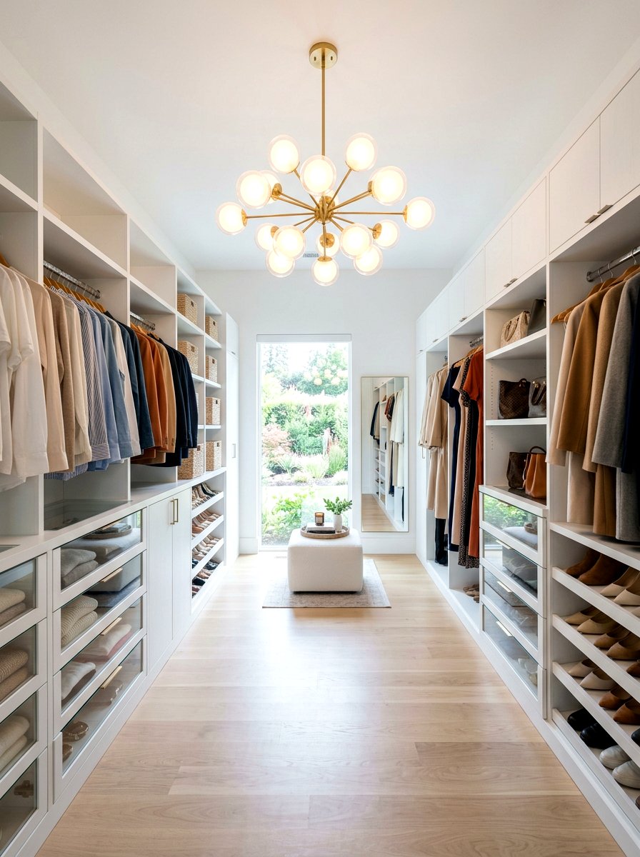 Modern Globe Chandelier - 30 closet chandelier ideas