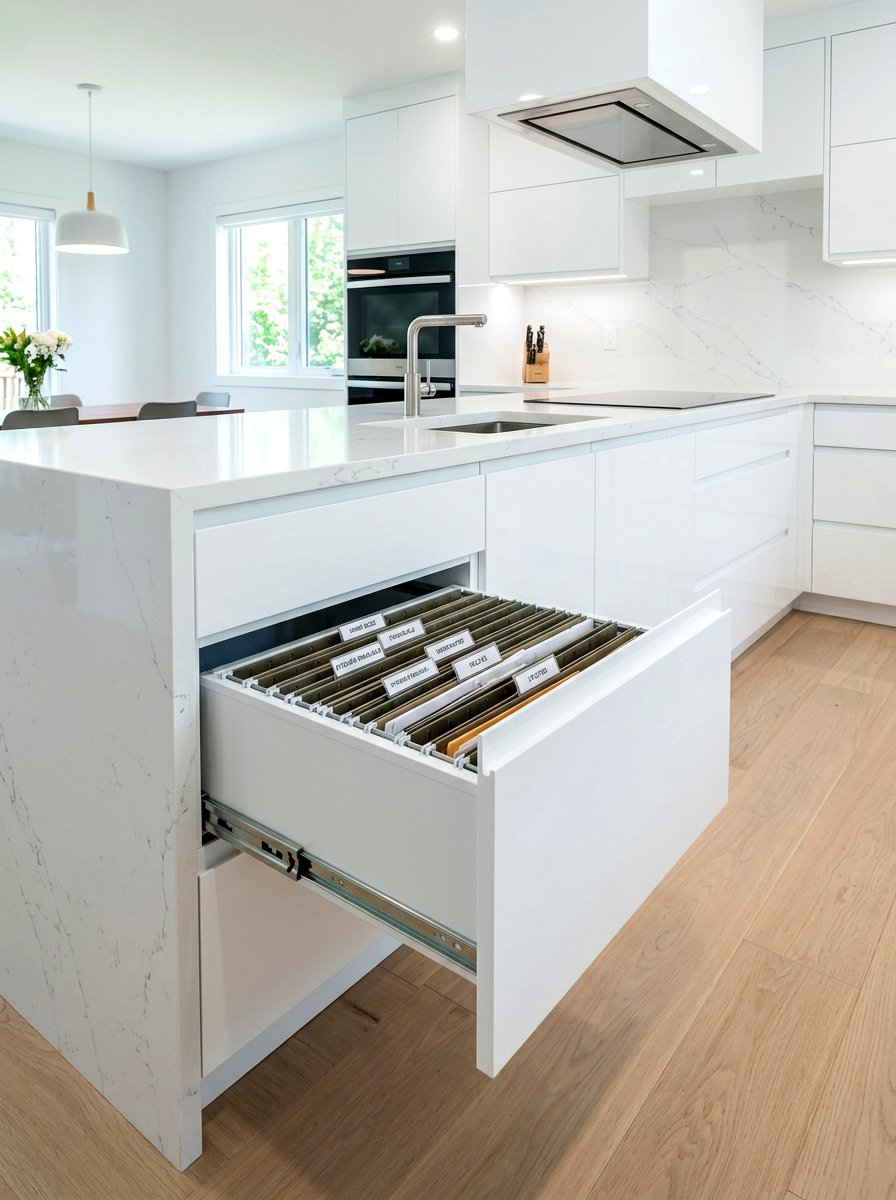 Modern Glossy Kitchen File Drawer - 30 file drawer kitchen ideas