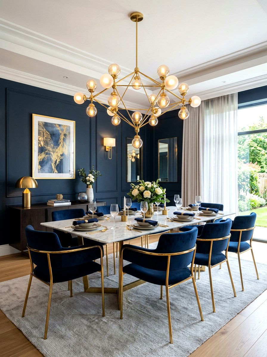 Modern Gold Chandelier - 30 formal dining room chandelier ideas